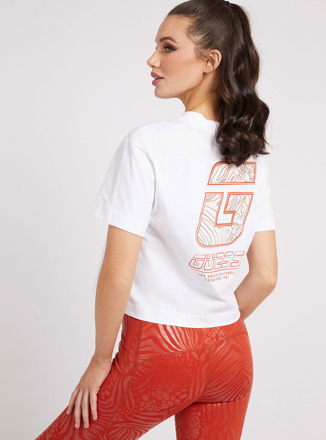 Eco White Caitlyn Active Crop T-Shirt Eco White Caitlyn Active Crop T-Shirt