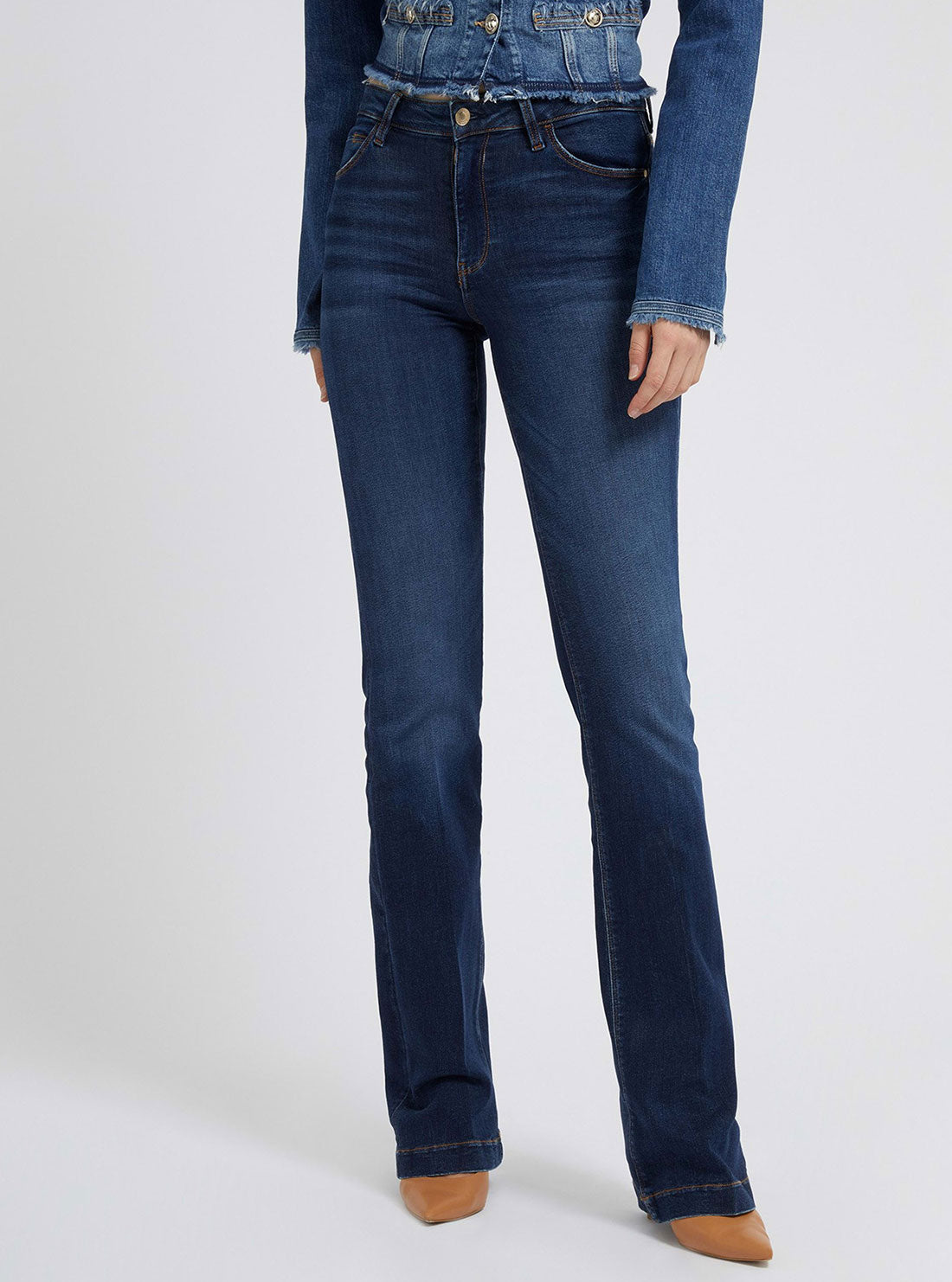 Eco Mid-Rise Slim Sexy Boot Denim Jeans In Carrie Dark Wash Eco Mid-Rise Slim Sexy Boot Denim Jeans In Carrie Dark Wash