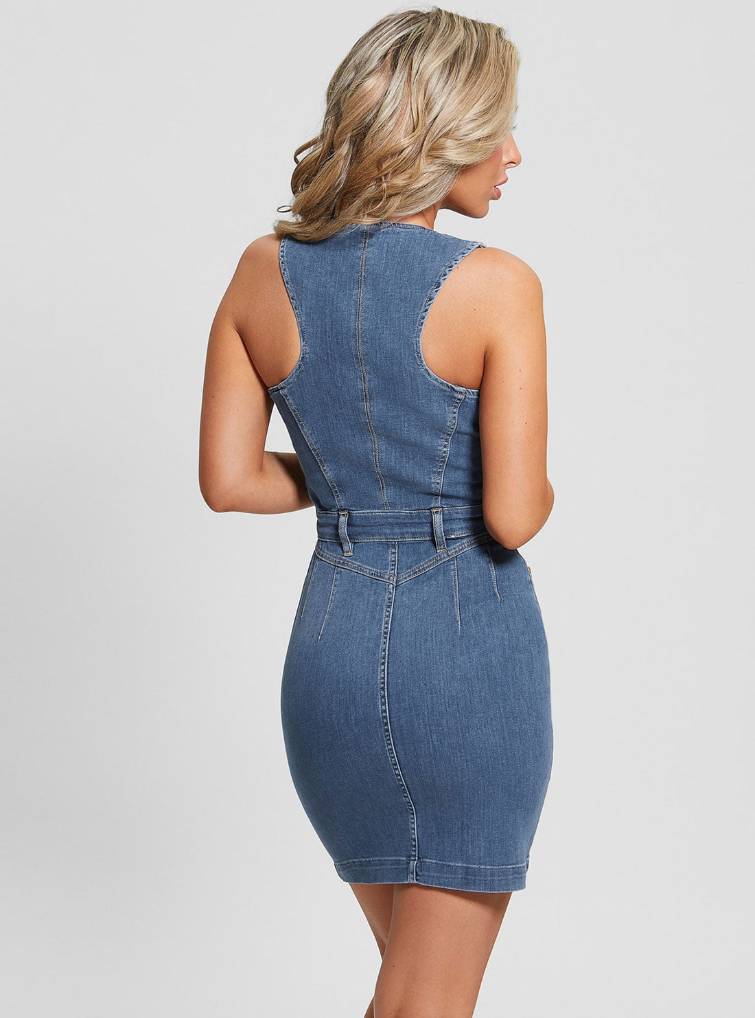Eco Blue Micol Denim Mini Dress Eco Blue Micol Denim Mini Dress