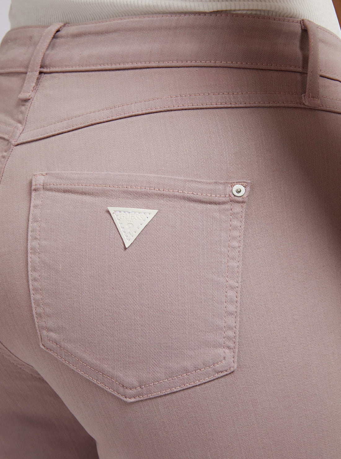 Mid-Rise Curvy Fit Skinny Denim Jeans In Rose Taupe Mid-Rise Curvy Fit Skinny Denim Jeans In Rose Taupe