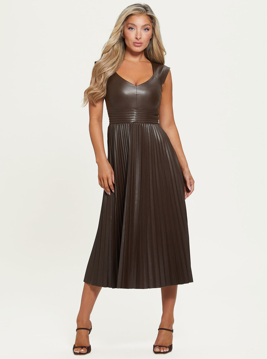 Java Teri Faux Leather Midi Dress Java Teri Faux Leather Midi Dress