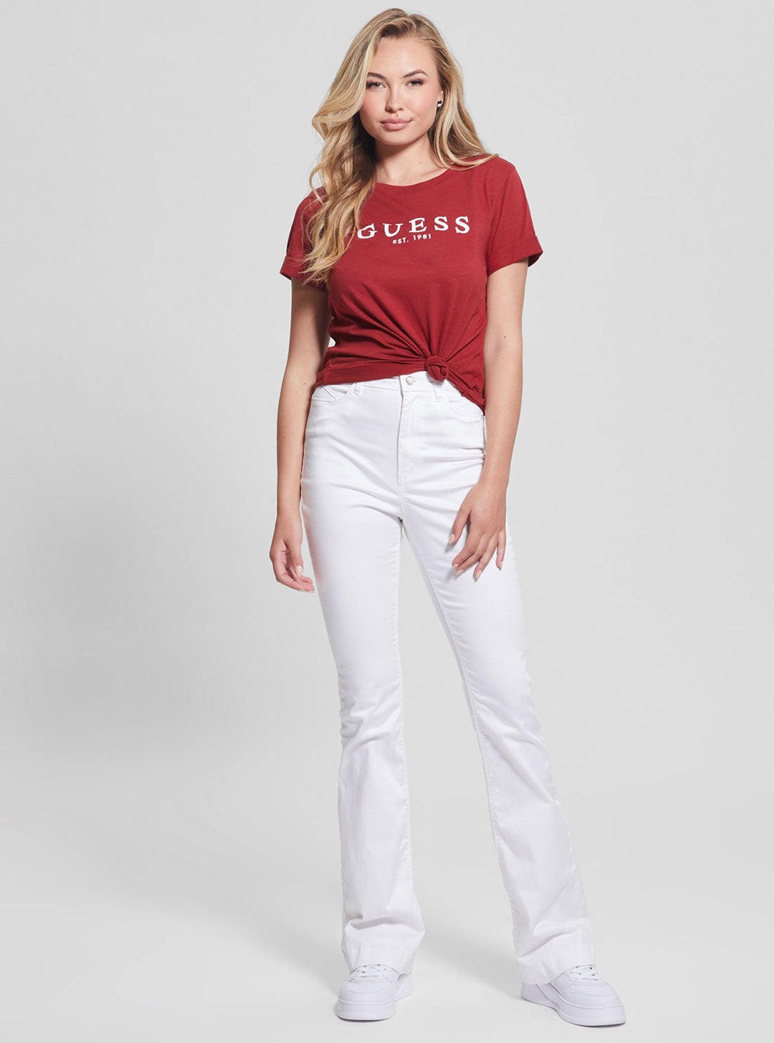 Eco Red 1981 Roll Cuff Logo T-Shirt Eco Red 1981 Roll Cuff Logo T-Shirt