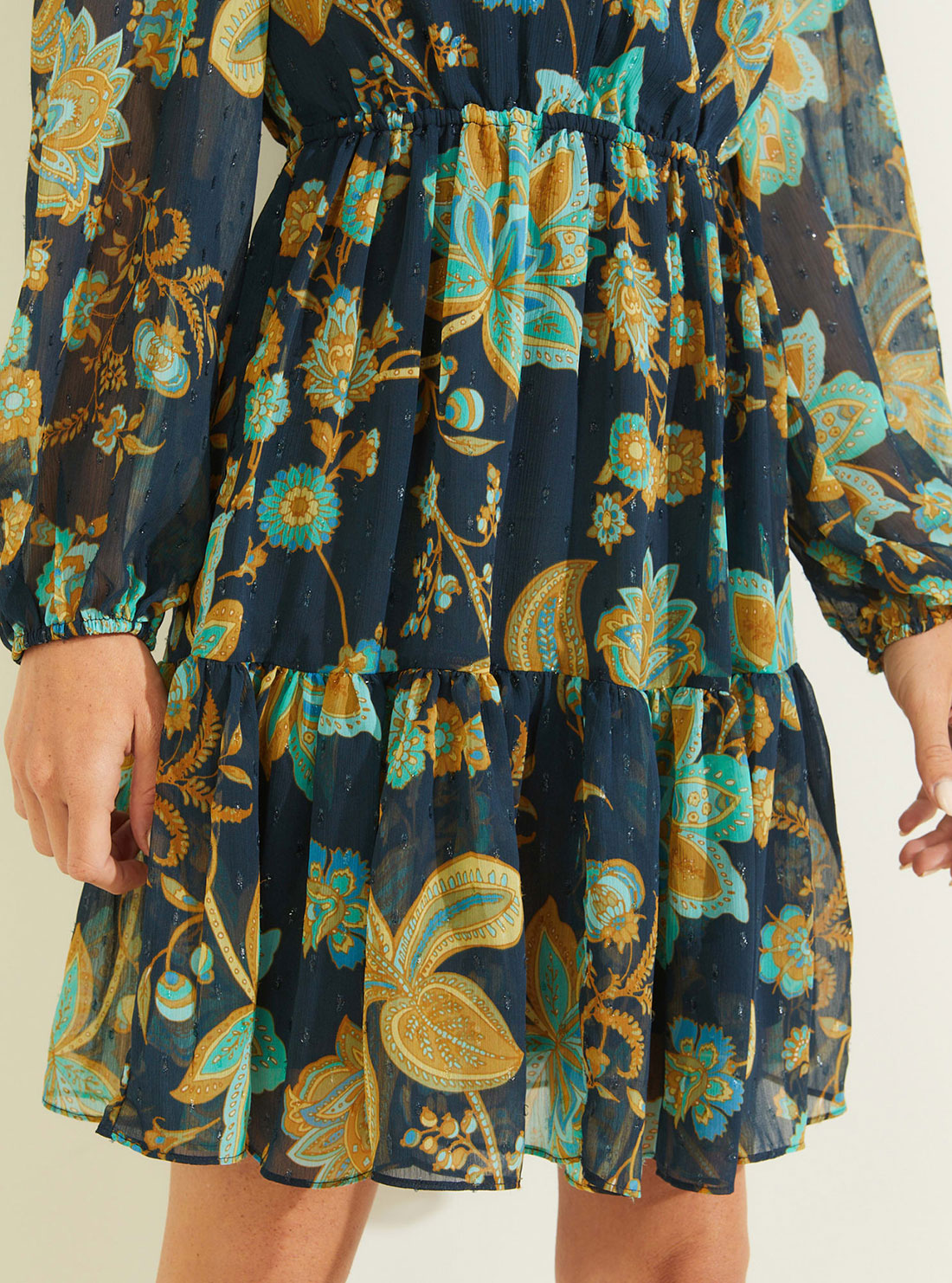 Eco Green Nature Print Cassandre Mini Dress Eco Green Nature Print Cassandre Mini Dress
