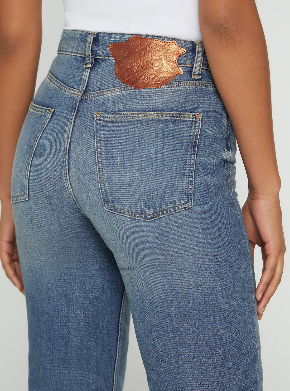 Eco High-Rise 80s Straight Leg Denim Jeans In Confidence Wash Eco High-Rise 80s Straight Leg Denim Jeans In Confidence Wash