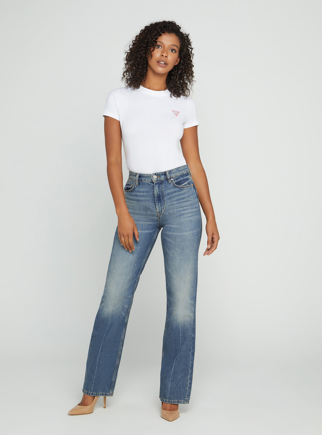 Eco High-Rise 80s Straight Leg Denim Jeans In Confidence Wash Eco High-Rise 80s Straight Leg Denim Jeans In Confidence Wash