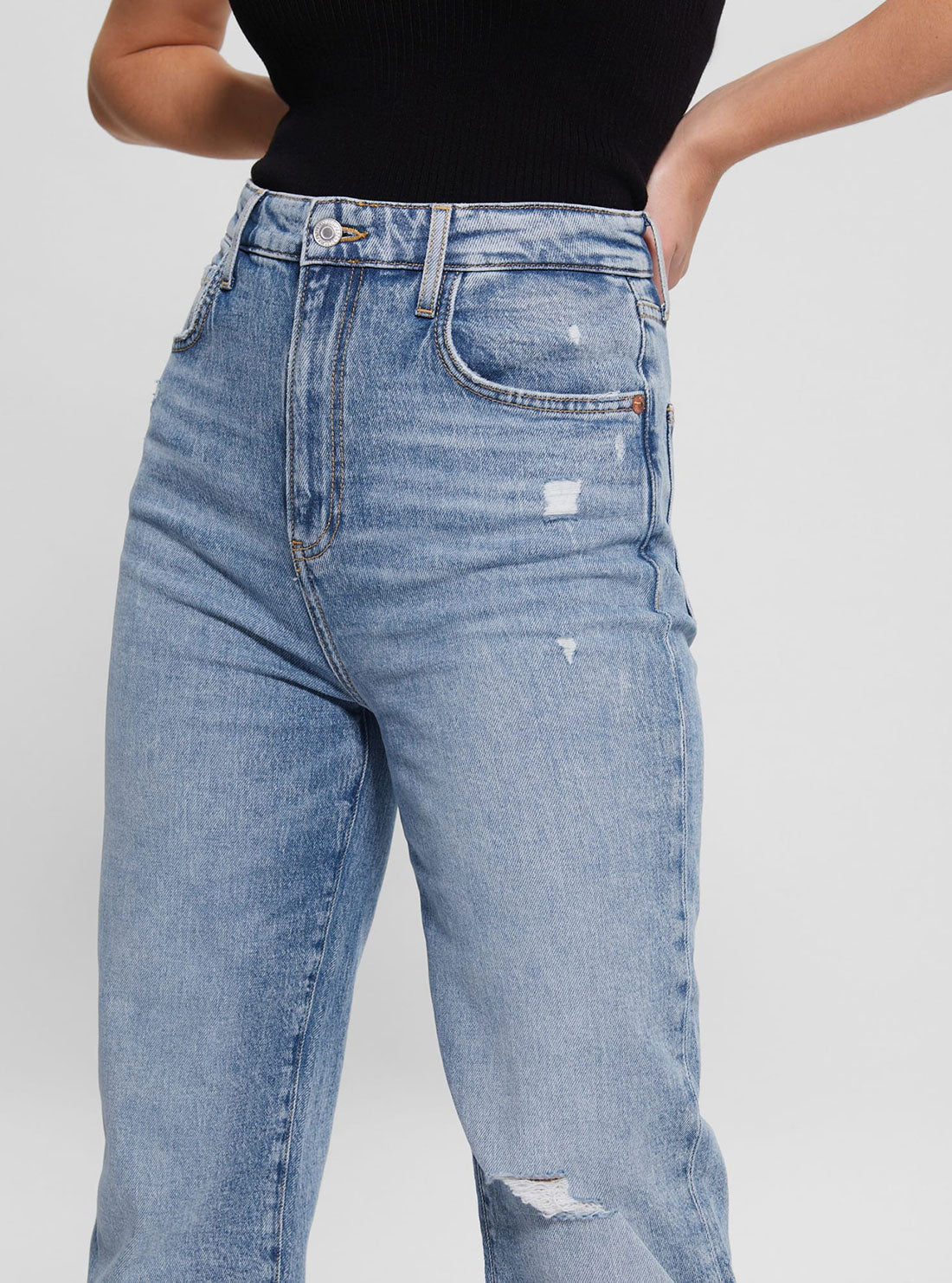 Eco High-Rise Melrose Wide Leg Denim Jeans In Target Blue Wash Eco High-Rise Melrose Wide Leg Denim Jeans In Target Blue Wash