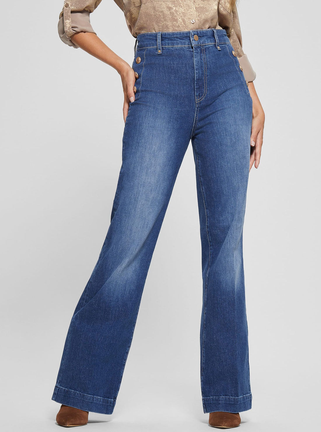 High-Rise Flare Faye Denim Jeans in Enlightment Wash High-Rise Flare Faye Denim Jeans in Enlightment Wash