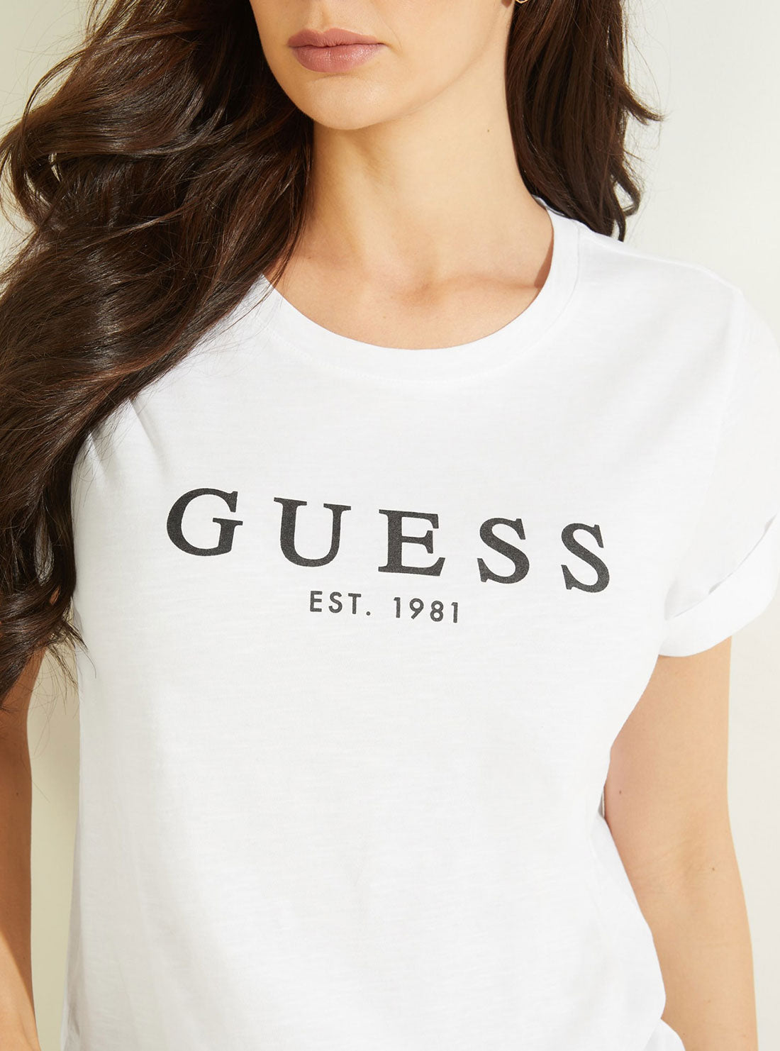 Eco White 1981 Rolled Cuff Logo T-Shirt Eco White 1981 Rolled Cuff Logo T-Shirt