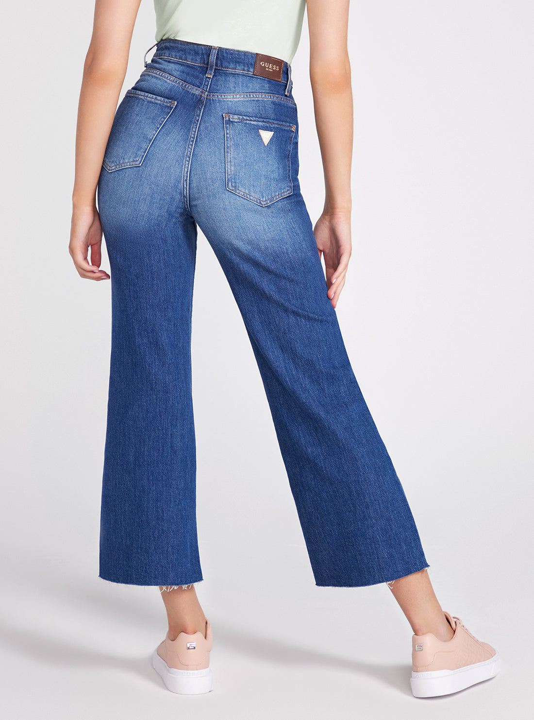 High-Rise Ankle Wide Leg Denim Jeans In Feel Free Wash High-Rise Ankle Wide Leg Denim Jeans In Feel Free Wash