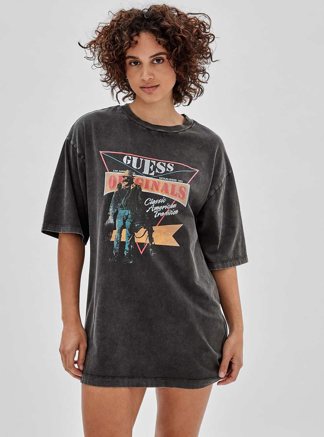 Guess Originals Black Multi Aria Mini Shirt Dress Guess Originals Black Multi Aria Mini Shirt Dress