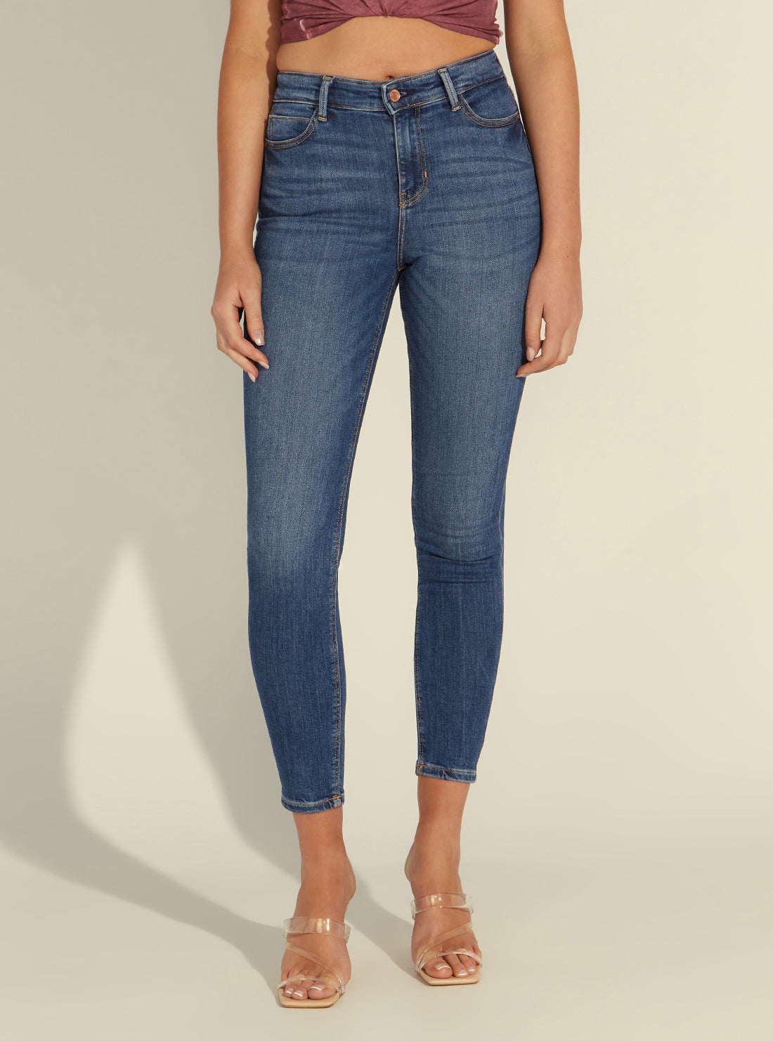 High-Rise Skinny Denim Jeans In Carrie Mid Wash High-Rise Skinny Denim Jeans In Carrie Mid Wash