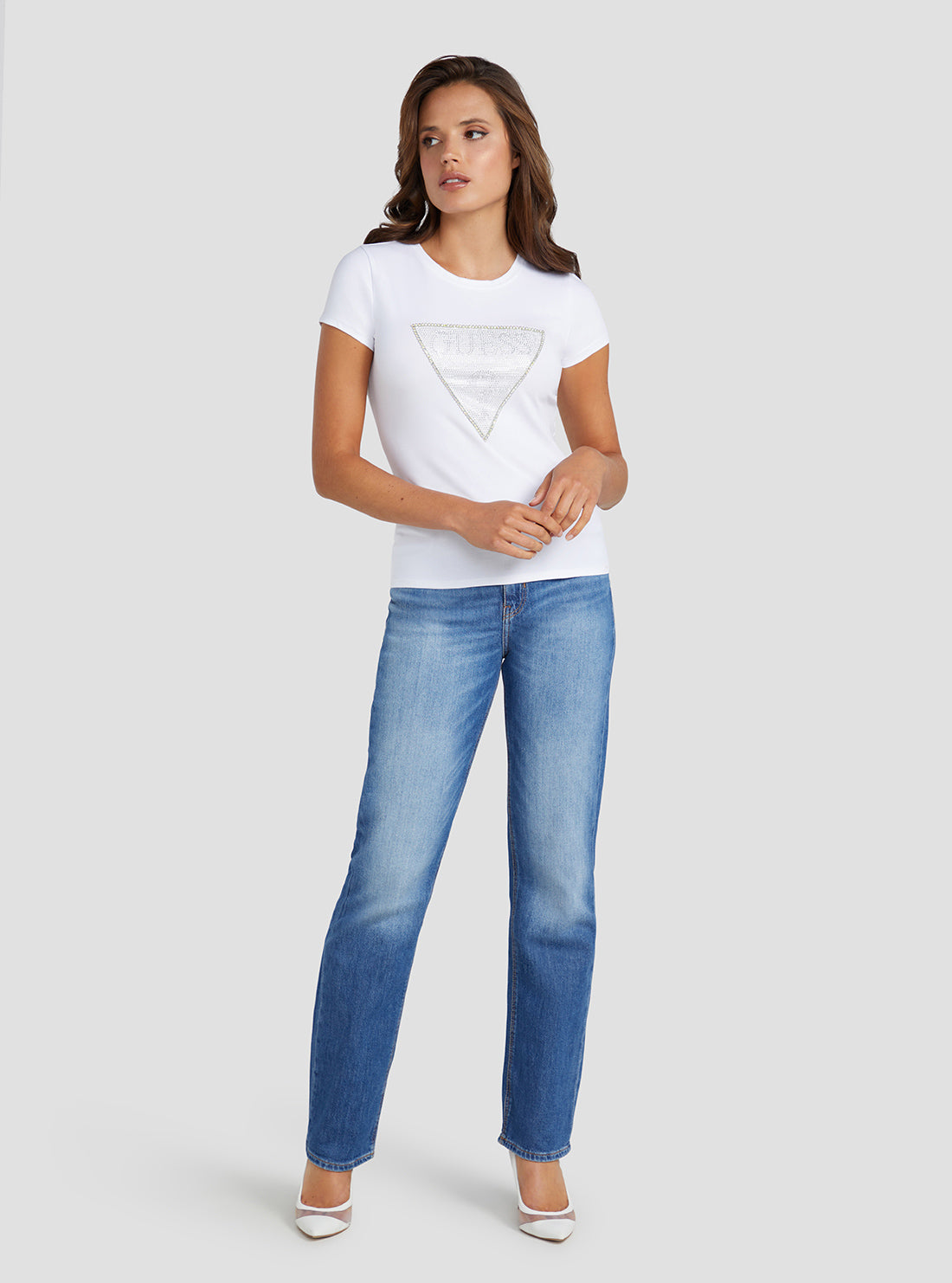Eco White Crystal Logo T-Shirt Eco White Crystal Logo T-Shirt