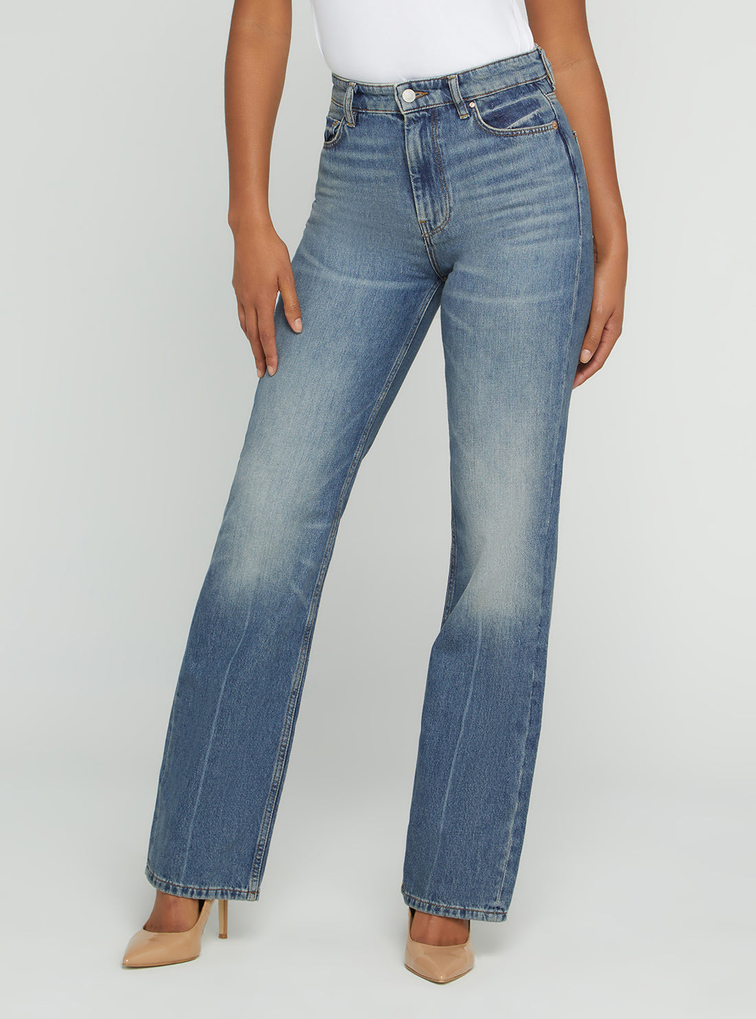 Eco High-Rise 80s Straight Leg Denim Jeans In Confidence Wash Eco High-Rise 80s Straight Leg Denim Jeans In Confidence Wash