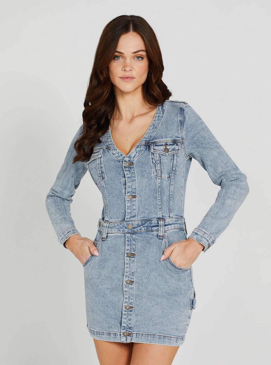 Guess Originals Denim Blue Danielle Mini Dress Guess Originals Denim Blue Danielle Mini Dress