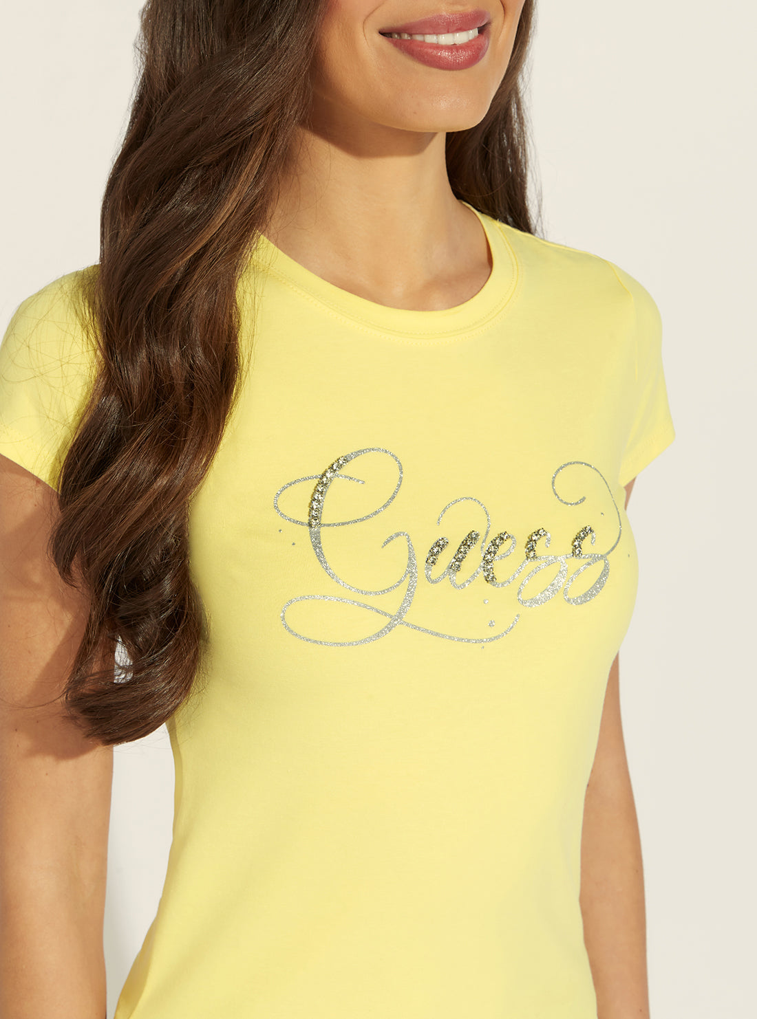 Eco Yellow Glitzy Logo T-Shirt Eco Yellow Glitzy Logo T-Shirt