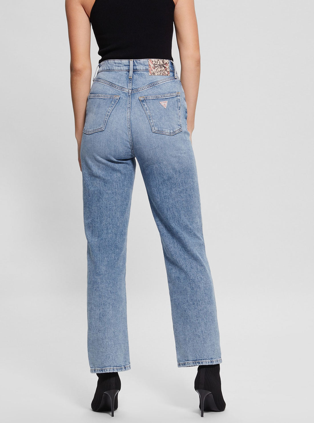 Eco High-Rise Melrose Wide Leg Denim Jeans In Target Blue Wash Eco High-Rise Melrose Wide Leg Denim Jeans In Target Blue Wash