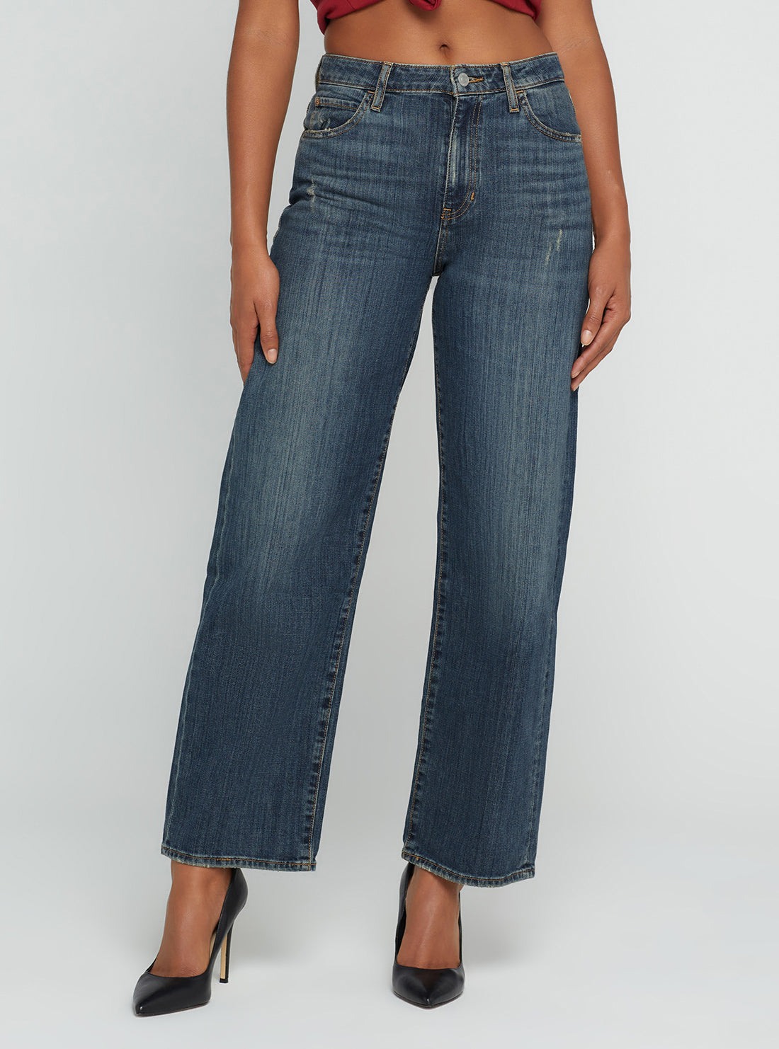 Eco High-Rise 90s Boyfriend Denim Jeans In Waterton Blue Wash Eco High-Rise 90s Boyfriend Denim Jeans In Waterton Blue Wash