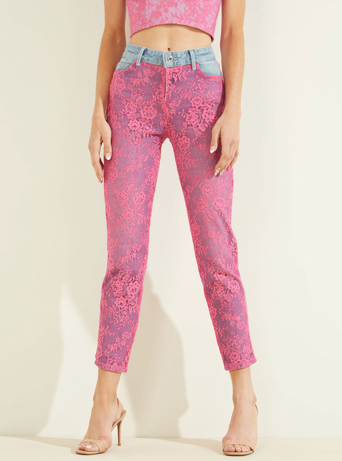 High-Rise 1981 Skinny Denim Jeans In Uxia Lace Wash High-Rise 1981 Skinny Denim Jeans In Uxia Lace Wash