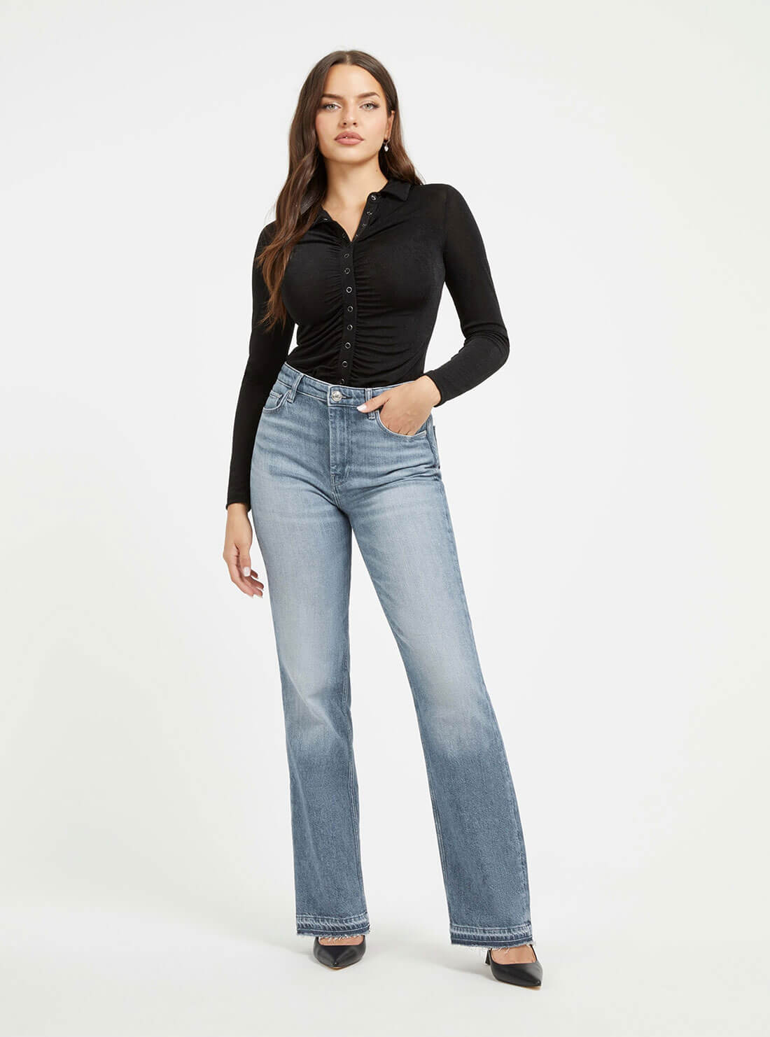 Black Milana Long Sleeve Top