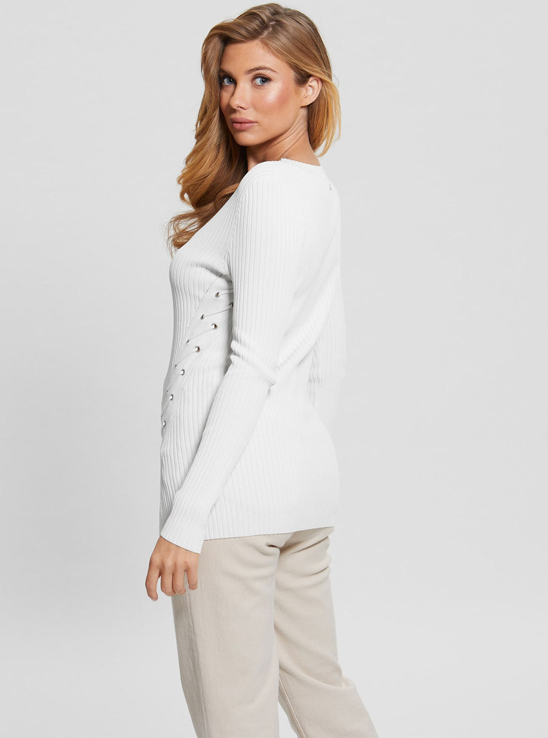 White Irmine Knit Top White Irmine Knit Top