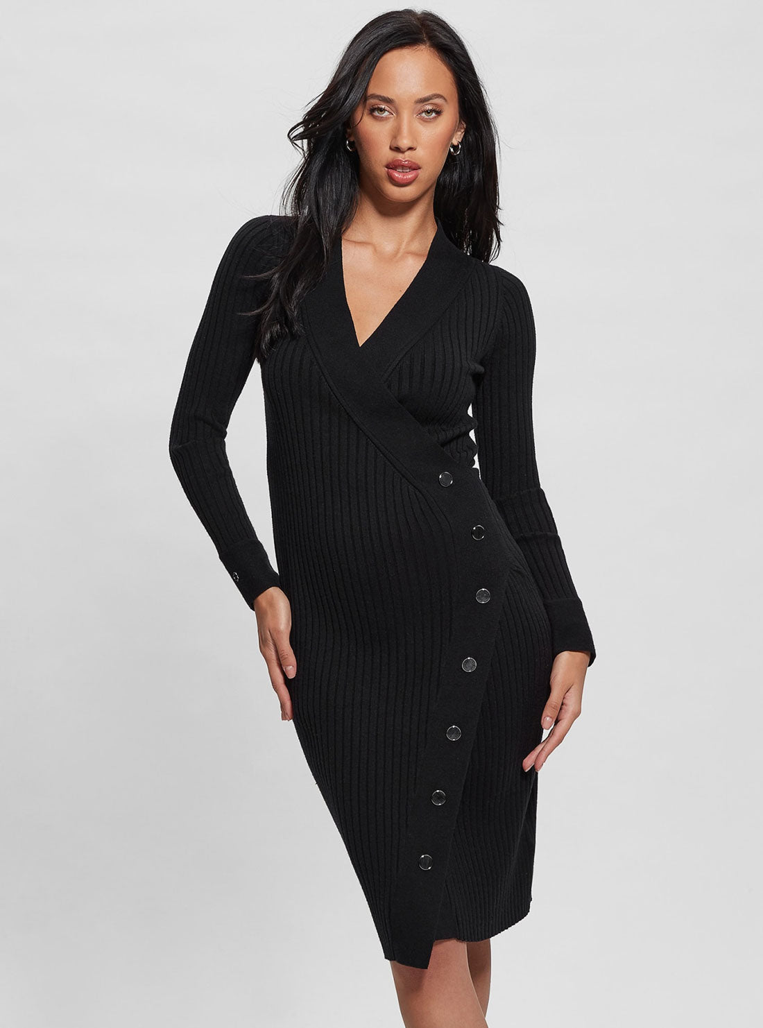 Black Cecile Knit Midi Dress Black Cecile Knit Midi Dress