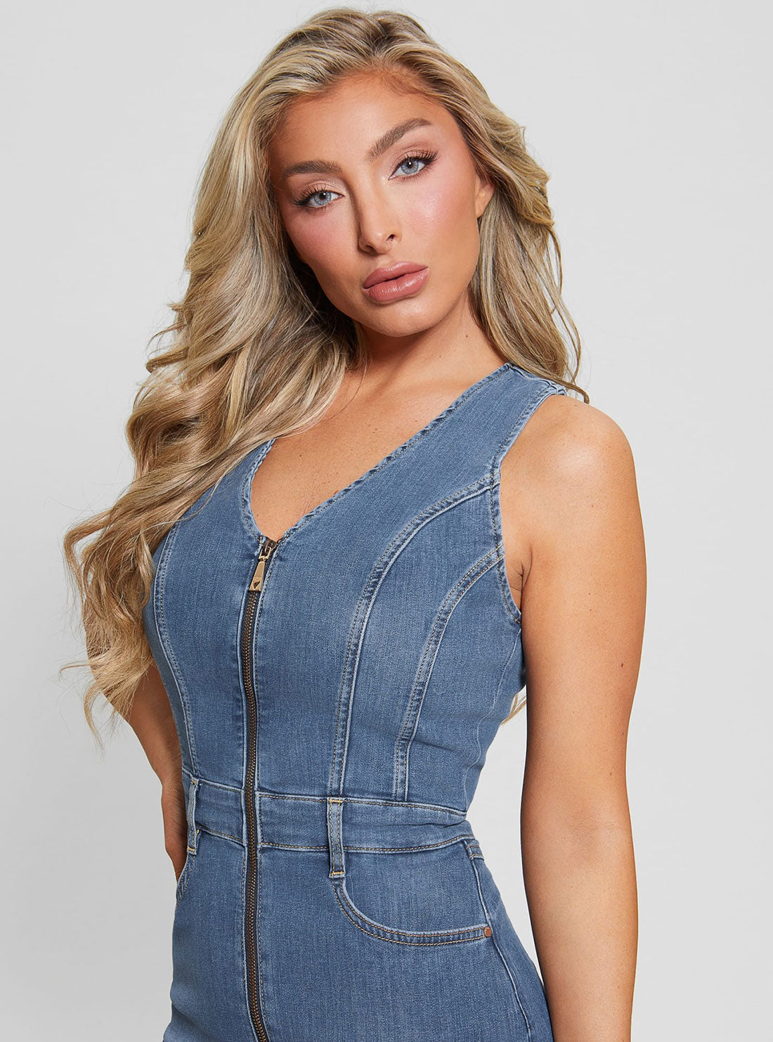 Eco Blue Micol Denim Mini Dress Eco Blue Micol Denim Mini Dress