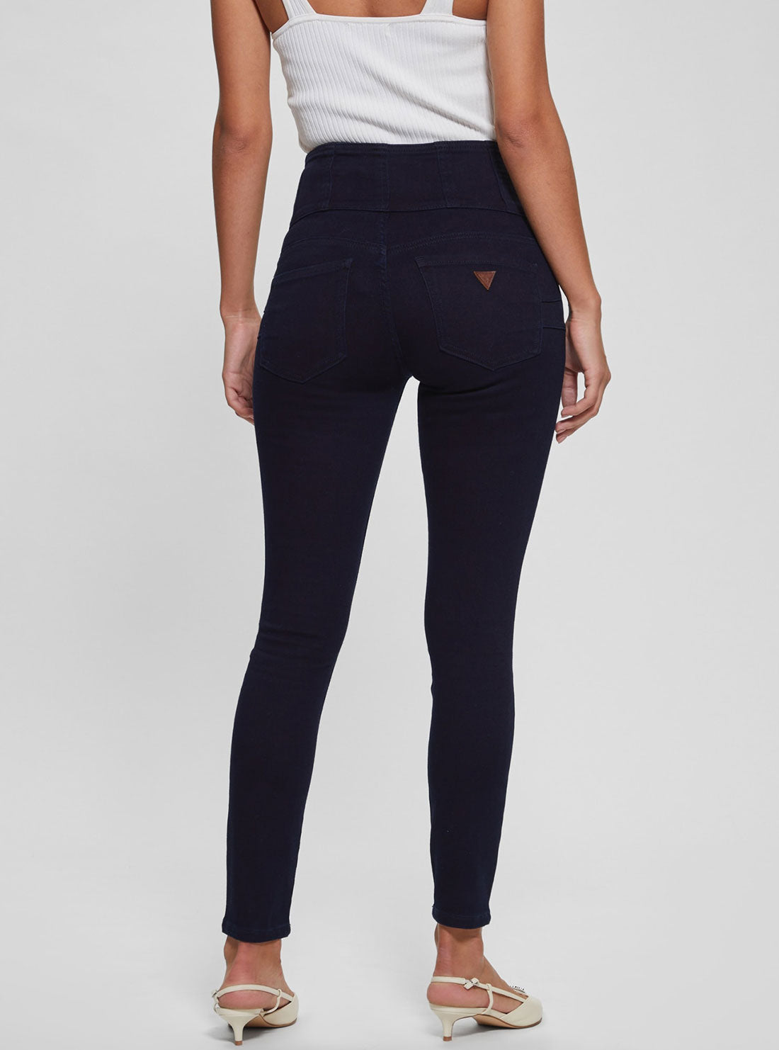 High-Rise Corset Shape Up Skinny Denim Jeans In Rinse Wash High-Rise Corset Shape Up Skinny Denim Jeans In Rinse Wash