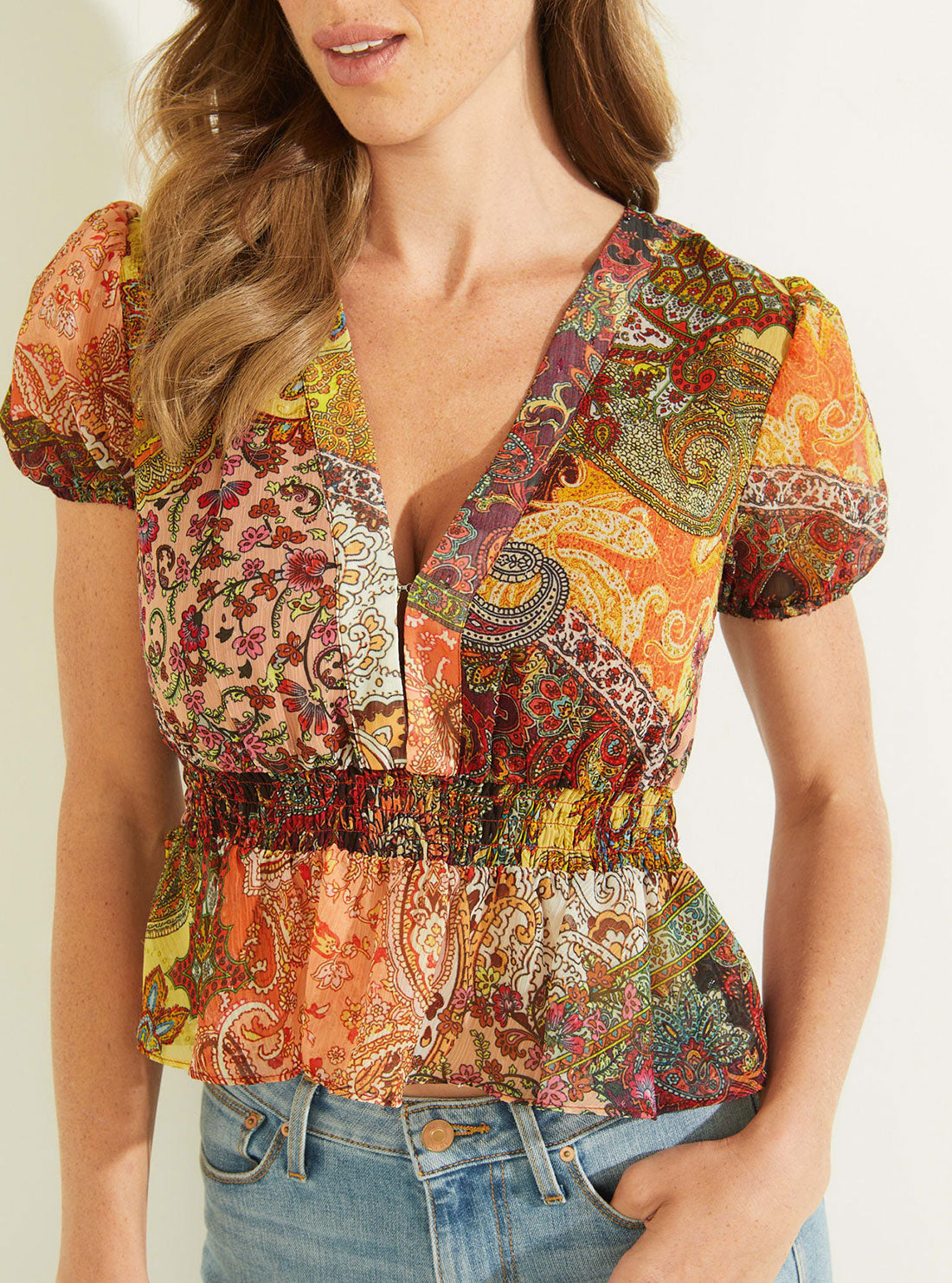 Eco Paisley Print Lila Top Eco Paisley Print Lila Top