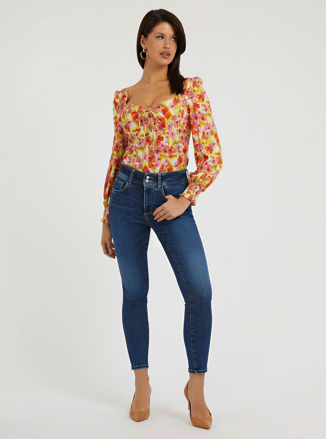 Eco High-Rise Shape Up Denim Jeans In Grounds Wash Eco High-Rise Shape Up Denim Jeans In Grounds Wash
