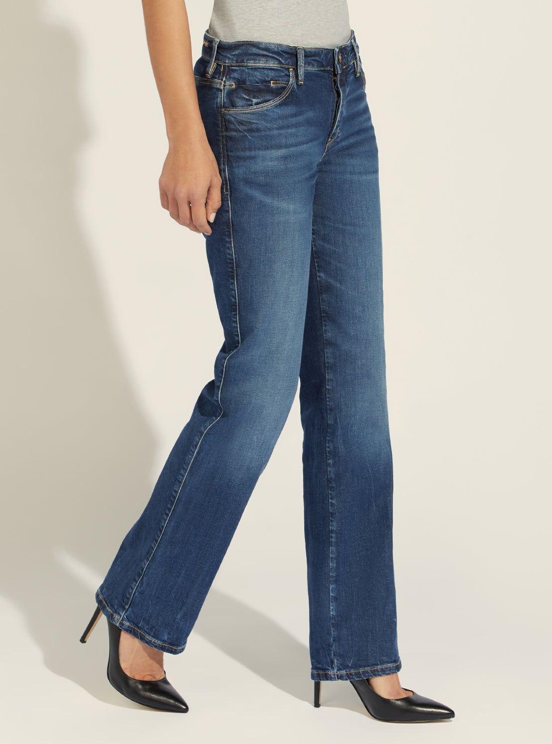 Low-Rise Sexy Straight Denim Jeans In Refined Vintage Wash Low-Rise Sexy Straight Denim Jeans In Refined Vintage Wash