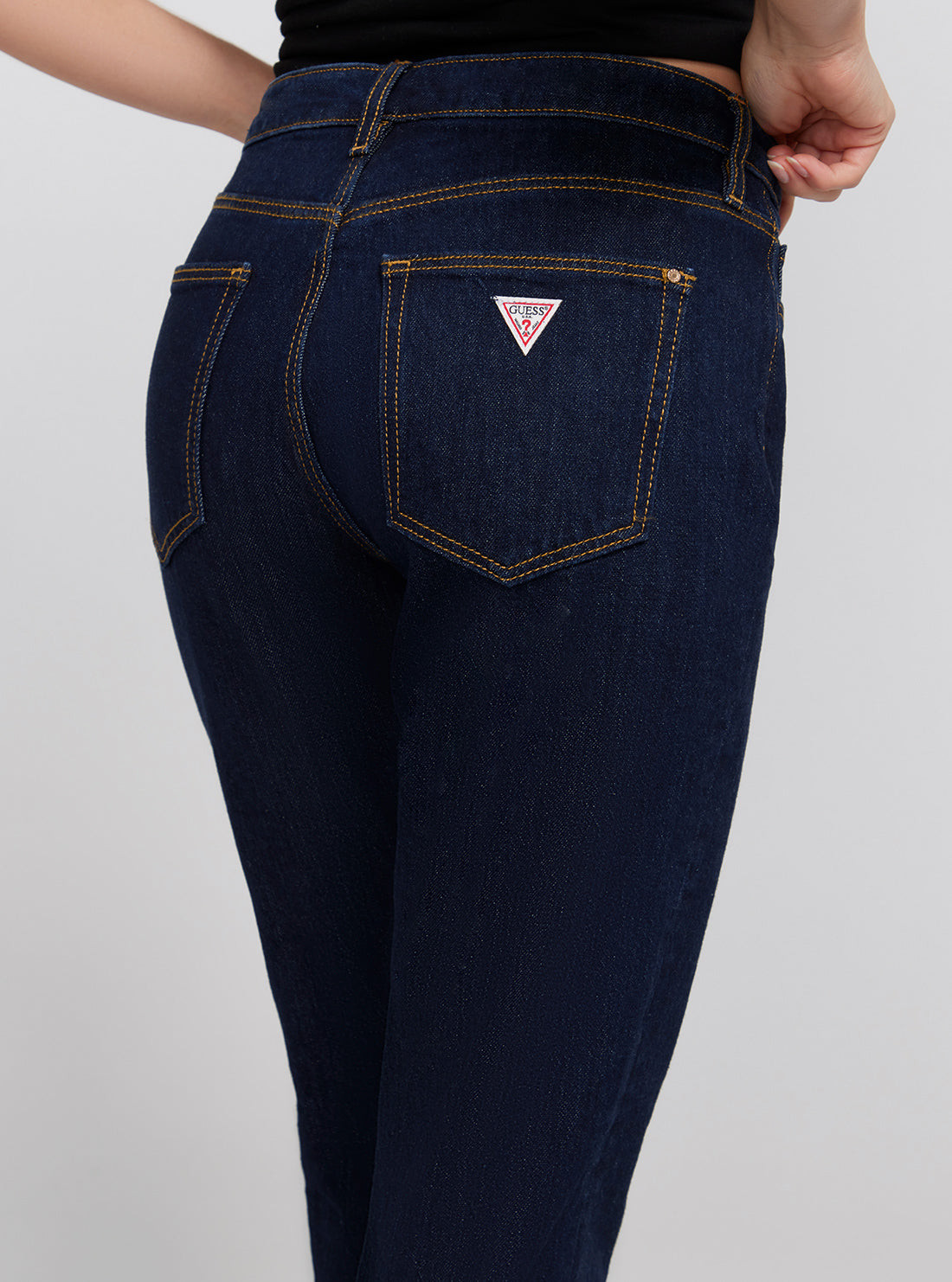 Eco Girly Mid-Rise Denim Jeans in Dark Blue Eco Girly Mid-Rise Denim Jeans in Dark Blue