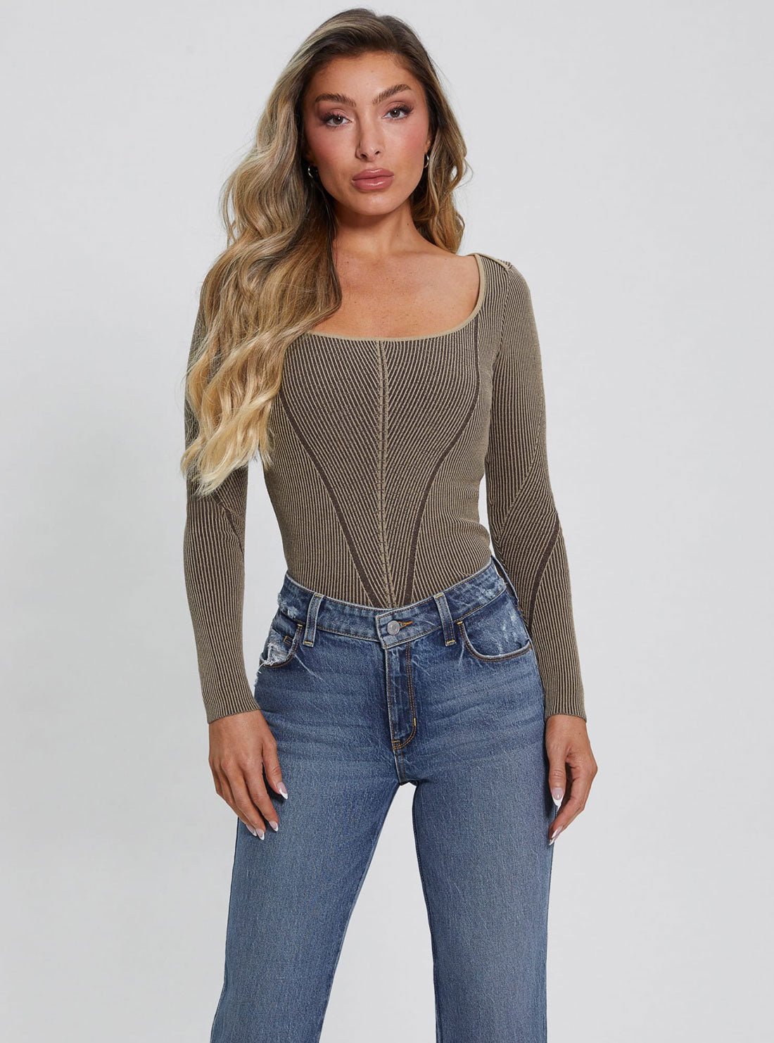 Eco Brown Blandine Knit Top Eco Brown Blandine Knit Top