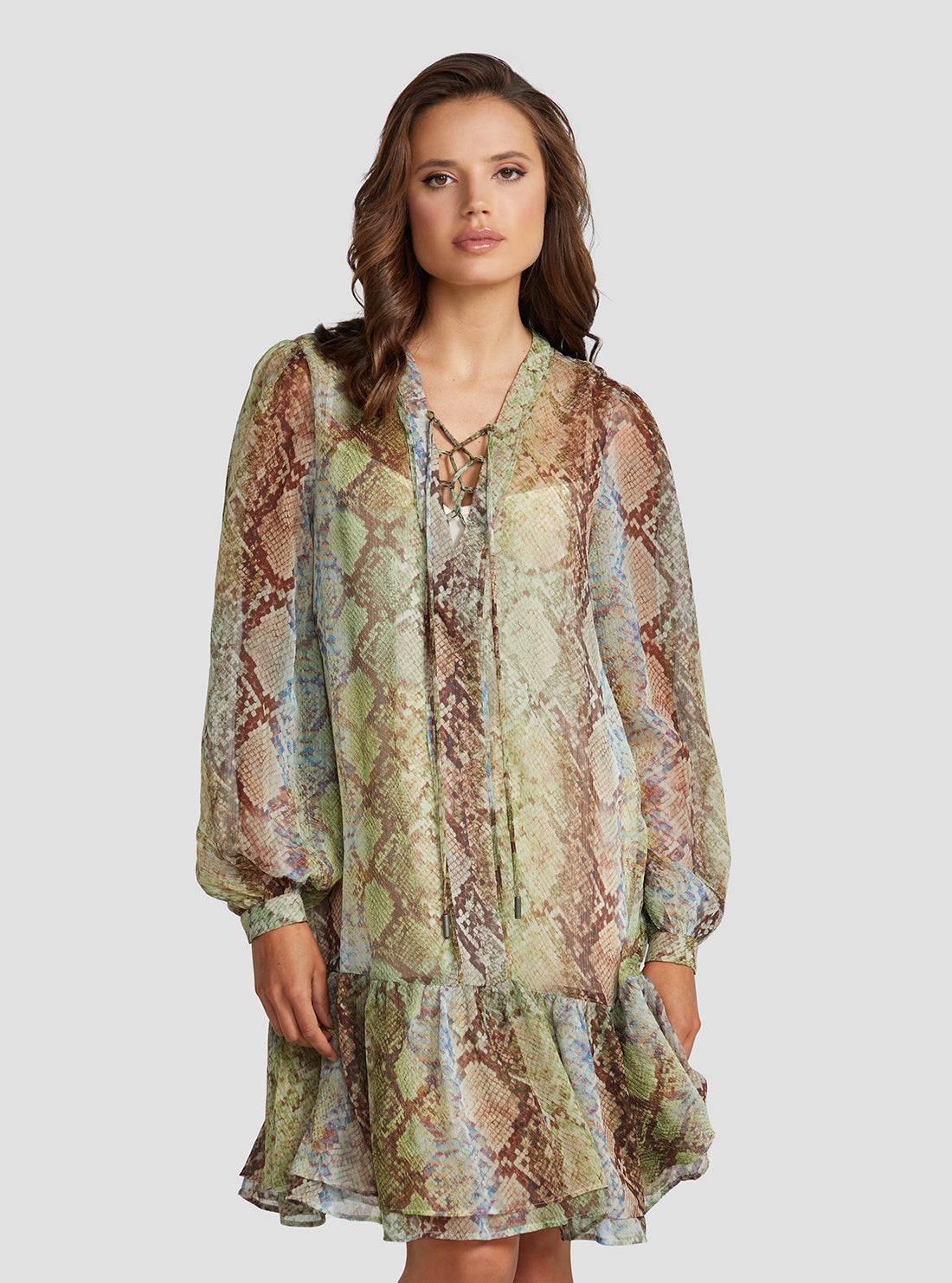 Eco Glam Snake Print Alva Midi Dress Eco Glam Snake Print Alva Midi Dress