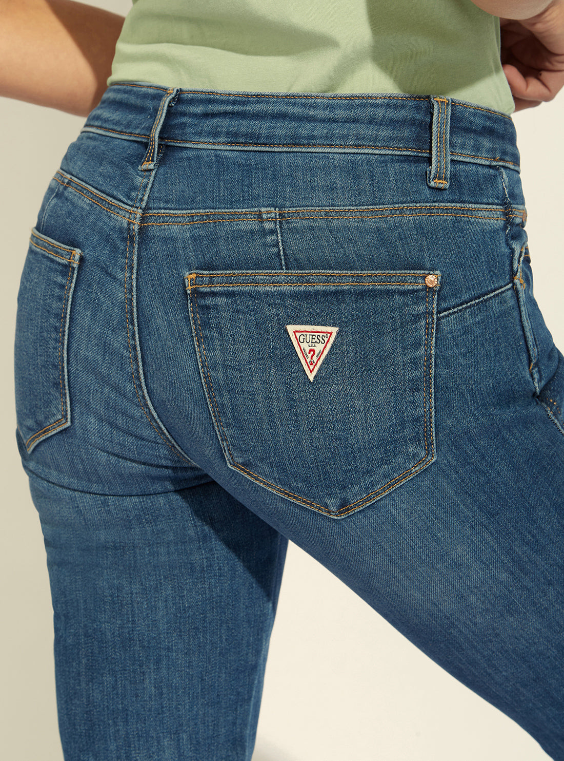 Mid-Rise Skinny Curve Denim Jeans in Carry Mid Wash Mid-Rise Skinny Curve Denim Jeans in Carry Mid Wash