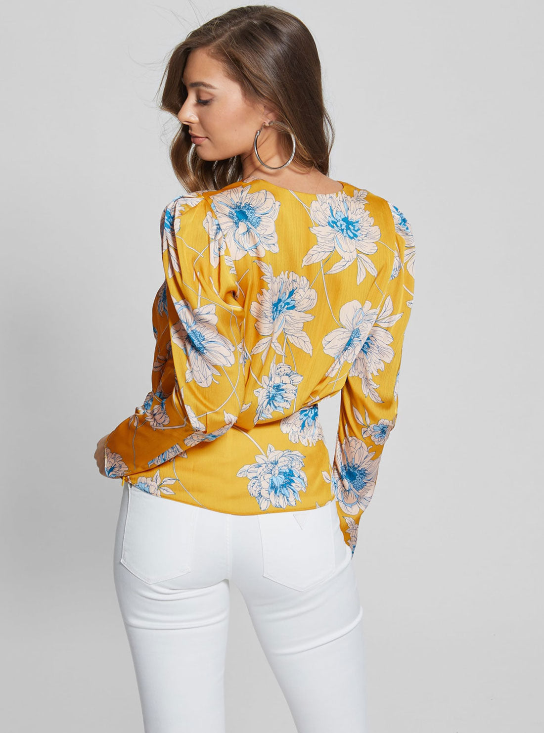 Golden Bloom Print Lorenza Top Golden Bloom Print Lorenza Top