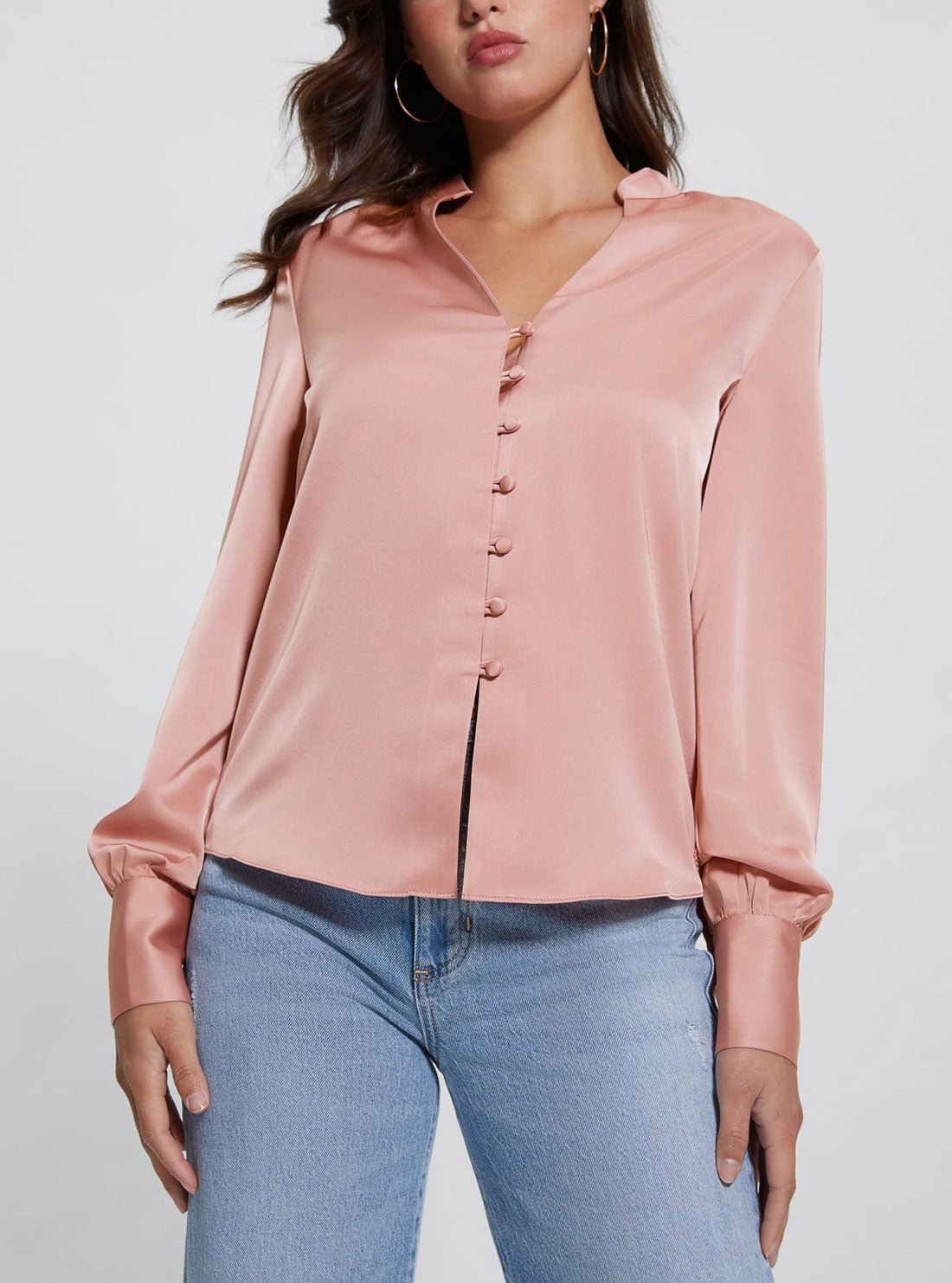 Eco Blush Rita Satin Shirt Eco Blush Rita Satin Shirt