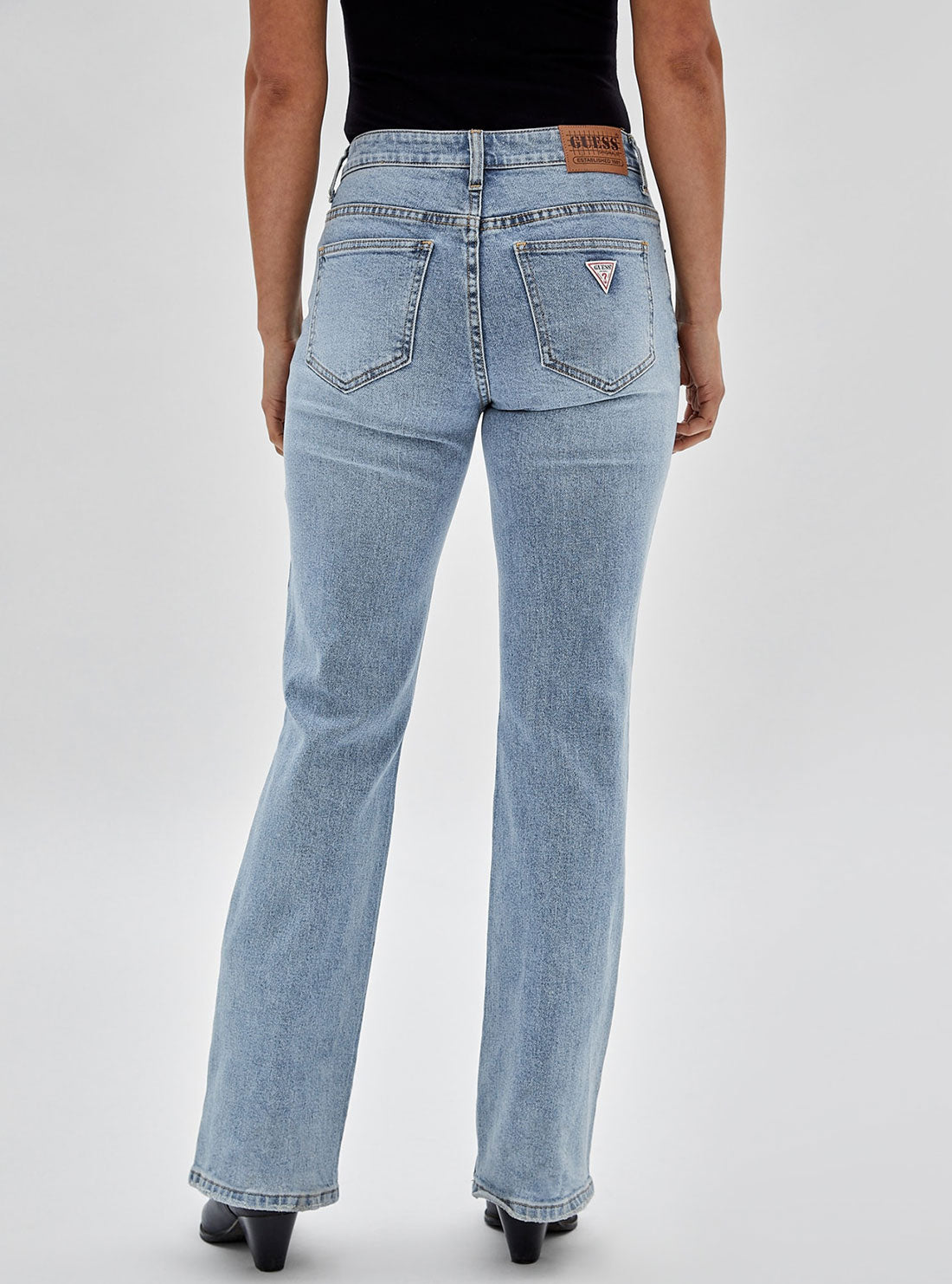Guess Originals High-Rise Bootcut Denim Jeans In Leo Light Wash Guess Originals High-Rise Bootcut Denim Jeans In Leo Light Wash