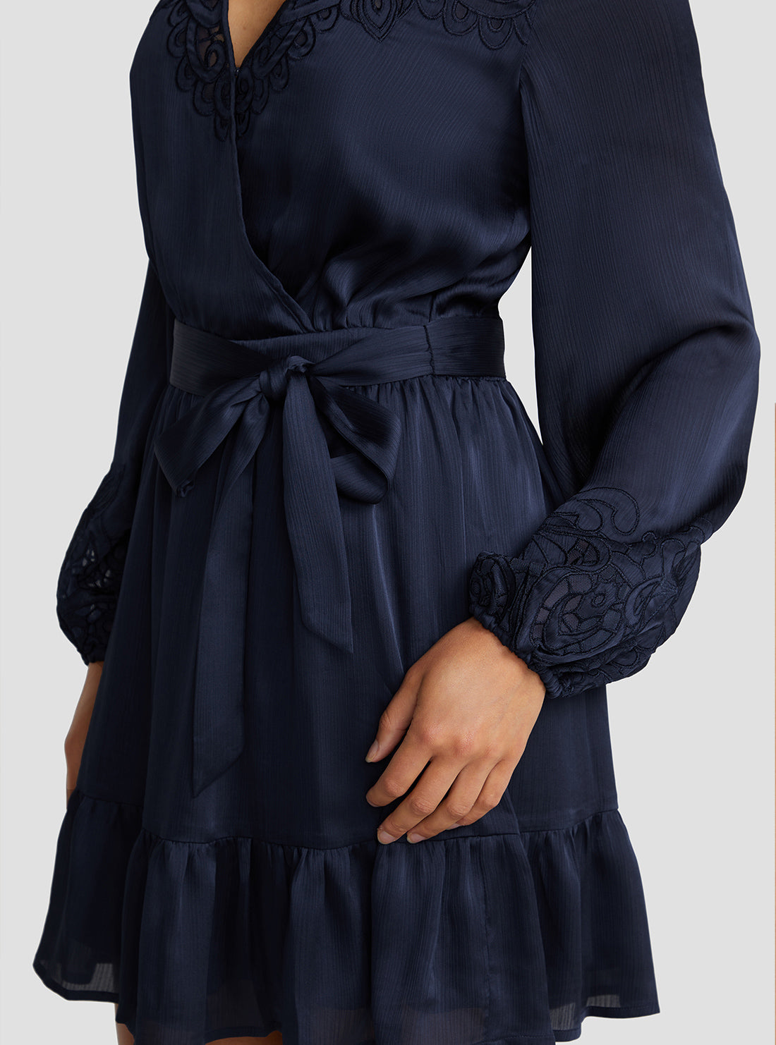 Blackened Blue Adora Wrap Mini Dress Blackened Blue Adora Wrap Mini Dress
