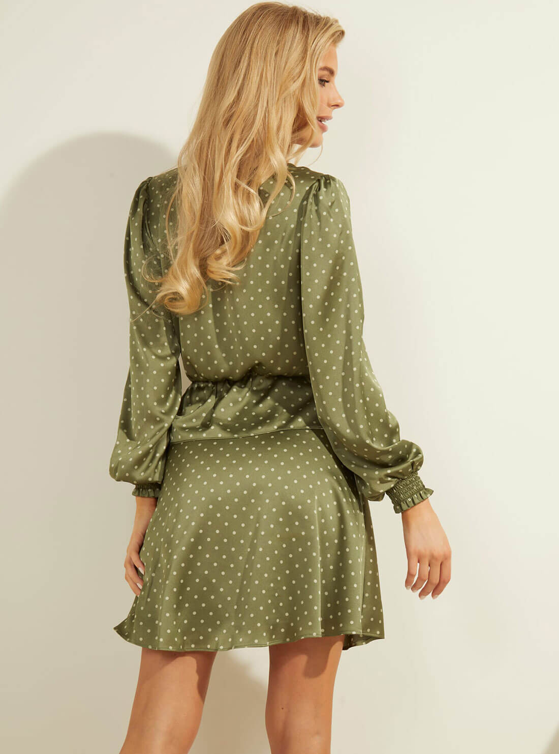 Green Polka Dot Wrap Top Green Polka Dot Wrap Top