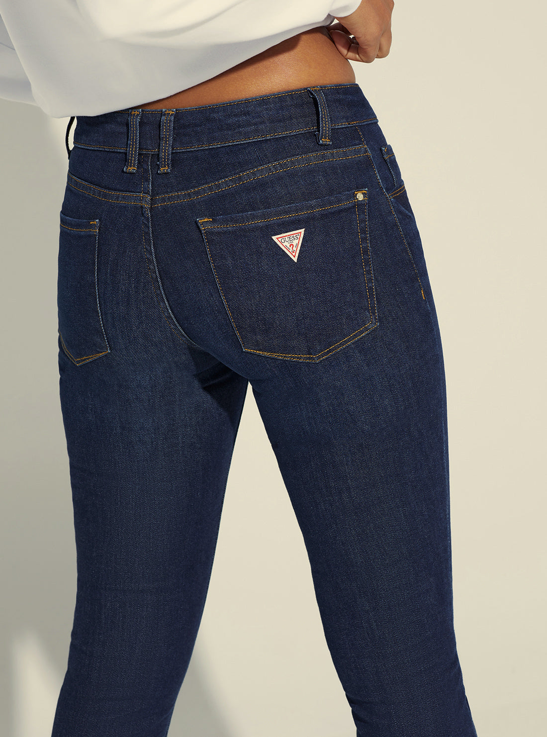 Annette Mid-Rise Skinny Denim Jeans in Dark Wash Annette Mid-Rise Skinny Denim Jeans in Dark Wash