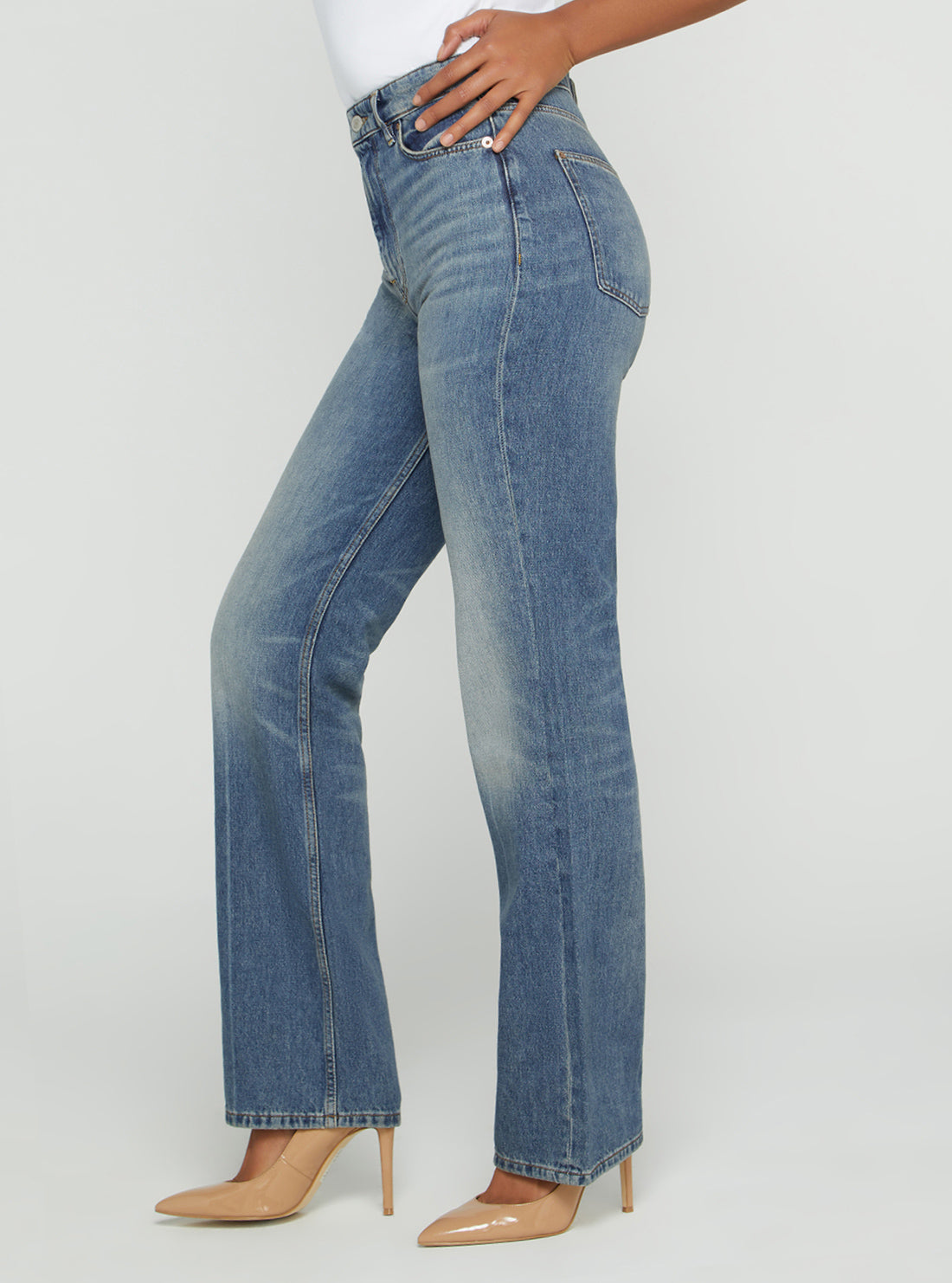 Eco High-Rise 80s Straight Leg Denim Jeans In Confidence Wash Eco High-Rise 80s Straight Leg Denim Jeans In Confidence Wash