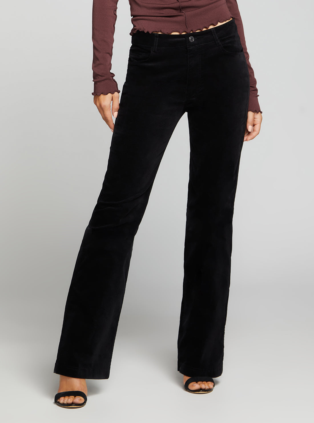 Mid-Rise Sexy Boot Denim Jeans In Jet Black Wash Mid-Rise Sexy Boot Denim Jeans In Jet Black Wash