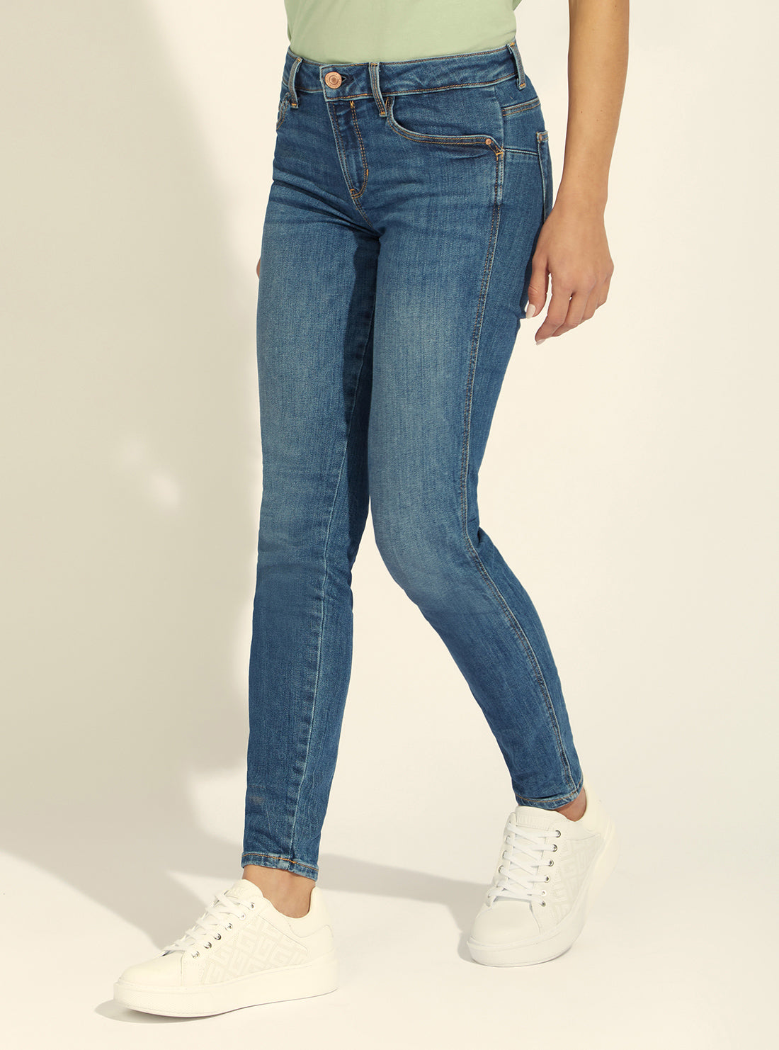 Mid-Rise Skinny Curve Denim Jeans in Carry Mid Wash Mid-Rise Skinny Curve Denim Jeans in Carry Mid Wash