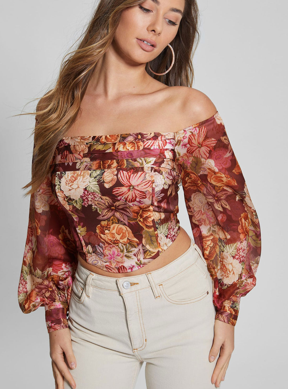 Eco Floral Tapestry Print Kristy Top Eco Floral Tapestry Print Kristy Top