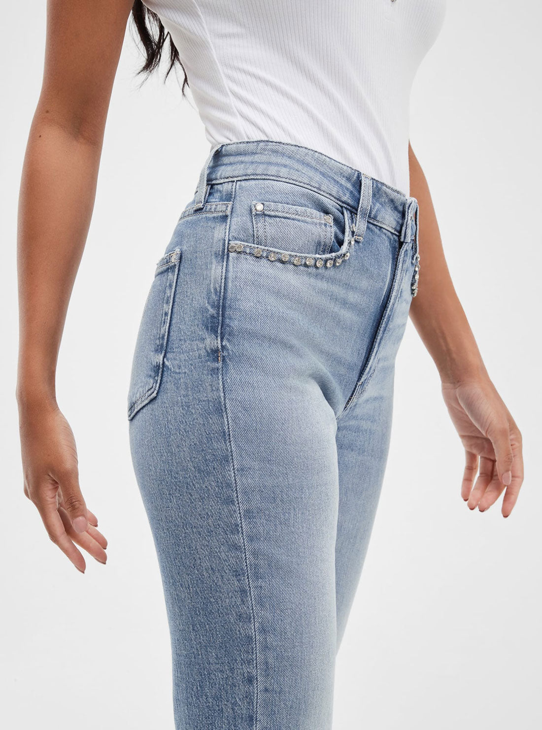 Eco High-Rise Straight Leg Girly Denim Jeans in Feel Pretty Wash Eco High-Rise Straight Leg Girly Denim Jeans in Feel Pretty Wash