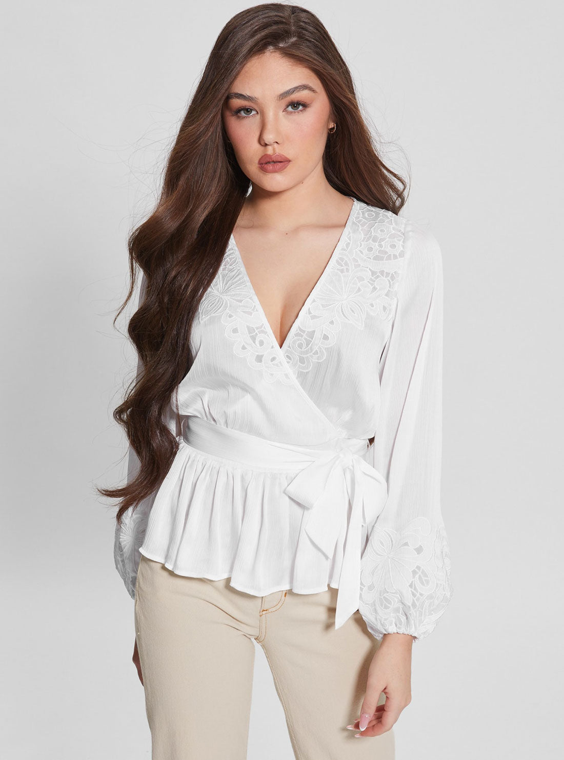 Eco White Adora Wrap Top Eco White Adora Wrap Top