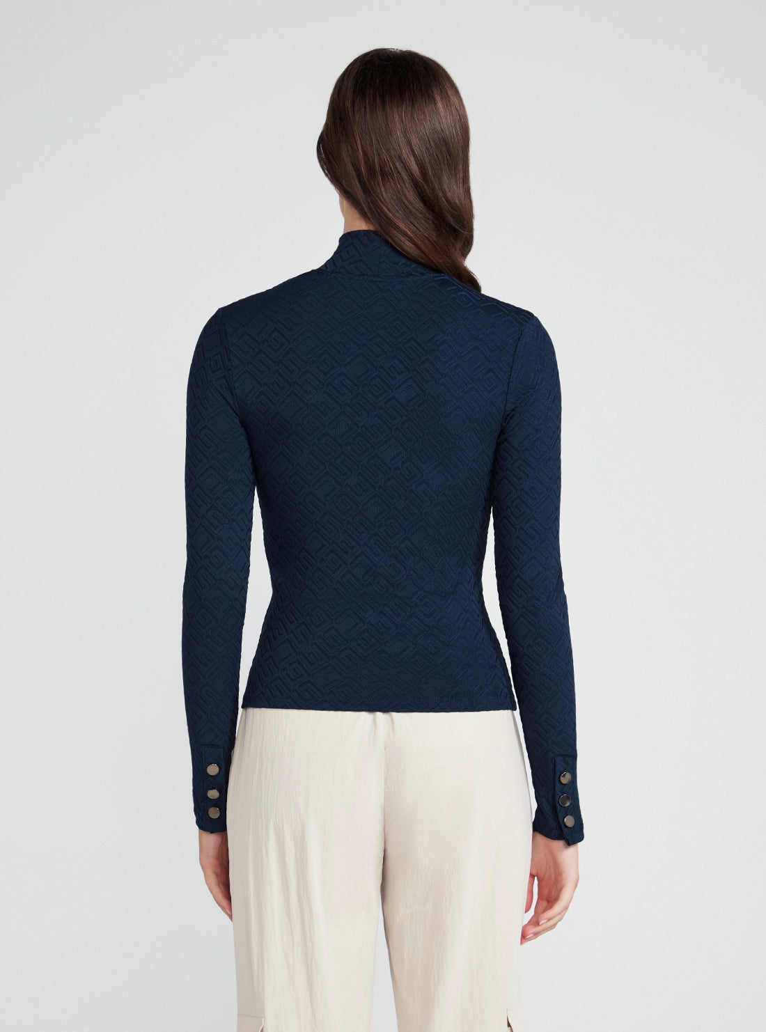 Navy Blue Clio Long Sleeve Top Navy Blue Clio Long Sleeve Top