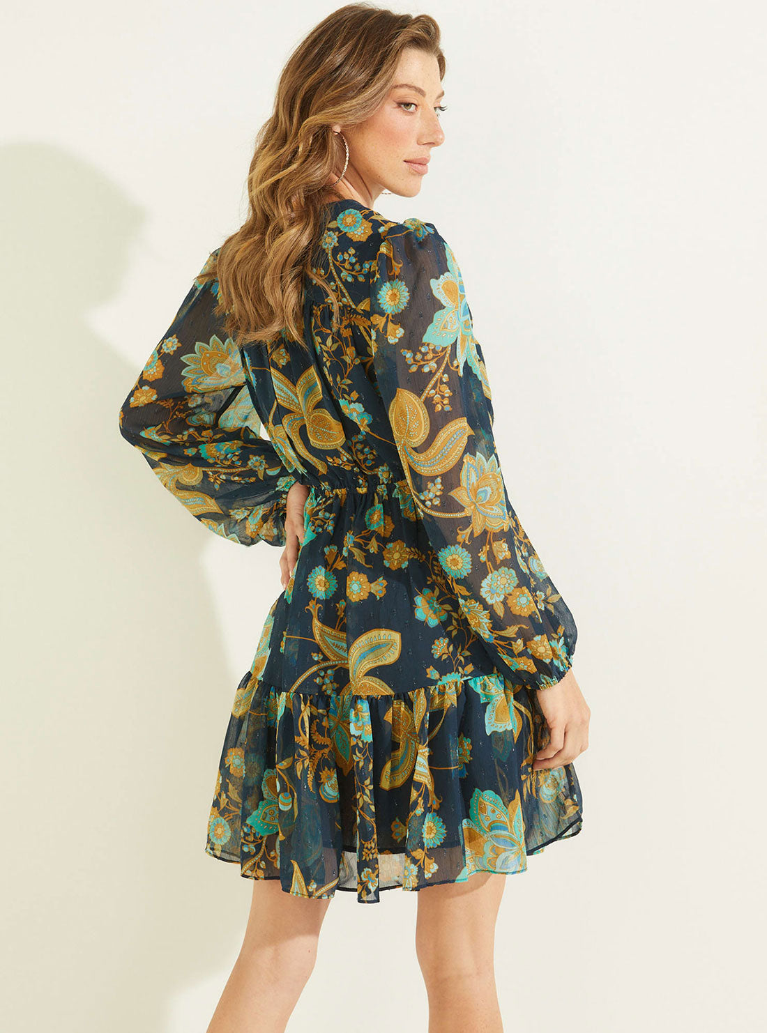 Eco Green Nature Print Cassandre Mini Dress Eco Green Nature Print Cassandre Mini Dress