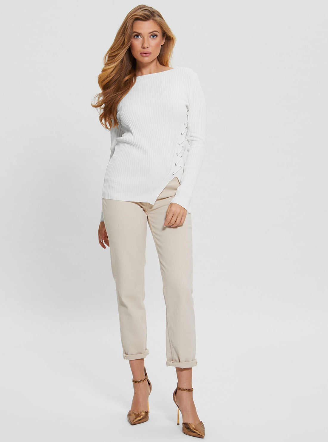 White Irmine Knit Top White Irmine Knit Top