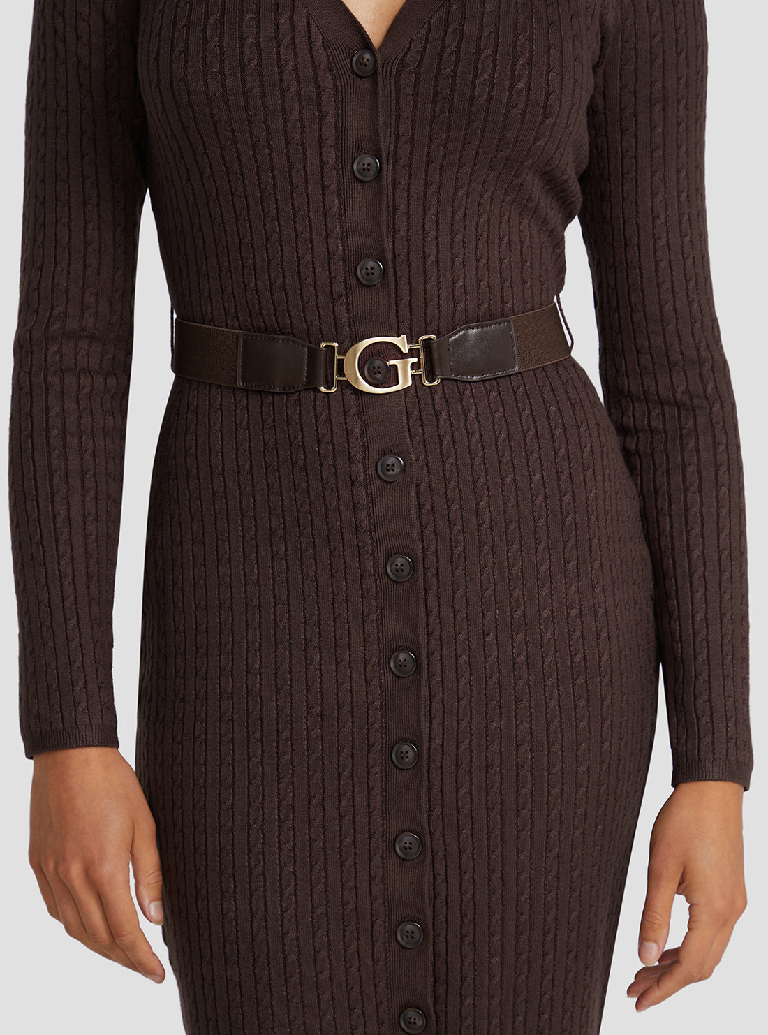 Eco Brown Lena Cardigan Midi Dress Eco Brown Lena Cardigan Midi Dress